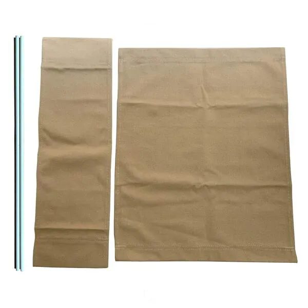 TBACW 1 Set (3pcs) Director Chair Canvas Replacement Cover Canvas Covers (with Fiberglass Director Chair Stick) for Directors Chairs Director Chair Replacement Canvas (Beige)