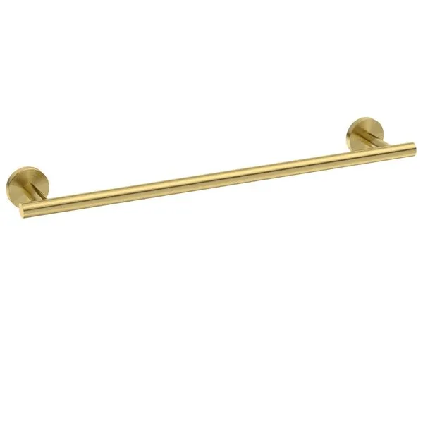 USHOWER Brushed Gold Towel Bar, 24-Inch Towel Racks for Bathroom Wall-Mounted, SUS304 Stainless Steel Towel Rod (Total Length 26-Inch)