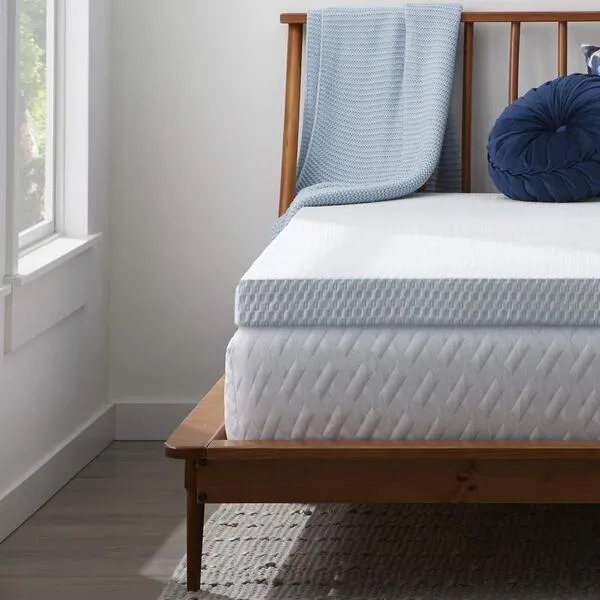 Lucid 3 Inch Mattress Topper Cover Twin – Cover For Mattress Topper - Mattress Topper Cover with Zipper – Twin Mattress Cover - Cover Only,White