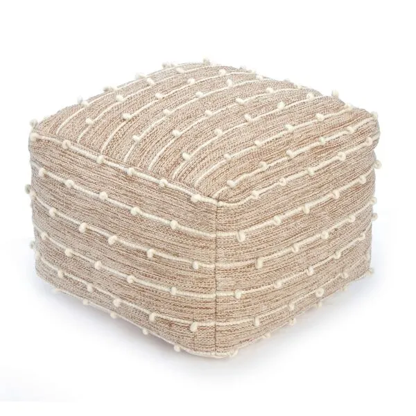 Anji Mountain 100% Handmade & Handcrafted Comfortable Home Décor Pouf Ottoman Footrest for Living Room, Bedroom, Nursery, Kidsroom, Patio Furniture - (22\