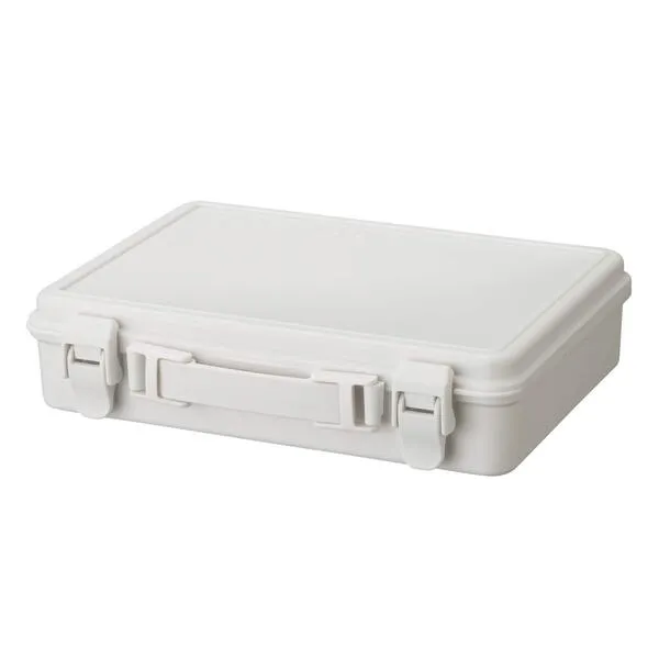 Tenma Hacotto Storage Box, Trunk, White, Approx. 11.4 x 9.1 x 2.8 inches (29 x 23 x 7 cm)