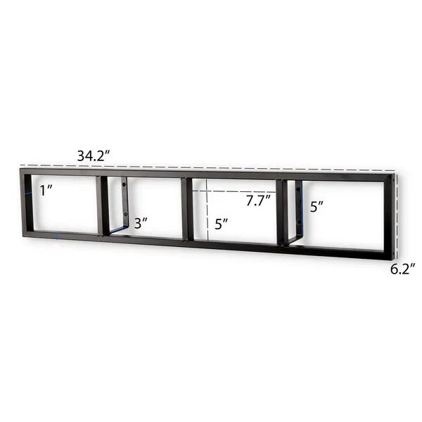 You Have Space Black Floating Shelves for Wall, 34 Inch Video Games CD DVD Storage Shelves, Cube Storage Organizer Shelf Set of 3