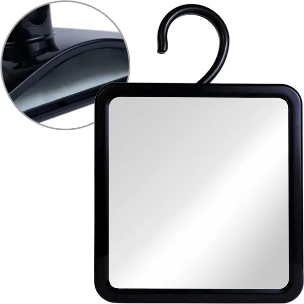 MIRRORVANA Dual Anti Fog Shower Mirror for Shaving with Hook for Hanging and Fogless Shatterproof Surface - Fill Back Chamber/Reservoir with Hot Water for Fog Free Shave (8