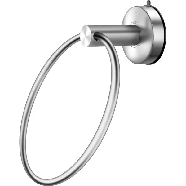 DGYB Suction Cup Hand Towel Ring Brushed Nickel Hand Towel Holder for Bathroom Wall SUS 304 Stainless Steel Kitchen Towel Hanger
