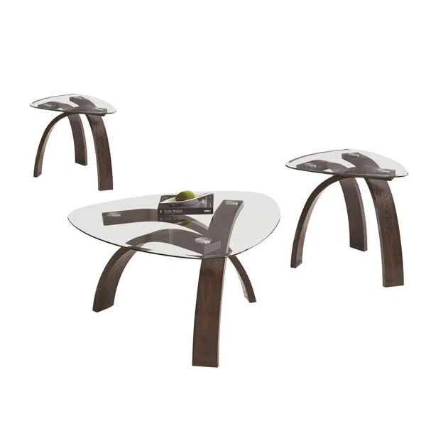Steve Silver Pitman 3-Piece Occasional Set with Merlot Cherry Finish IM35003PK