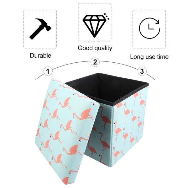 Cabilock 1pc Storage Box Toys for Kids Storage Footstool Small Folding Toy Chest Clothes Storage Organizer Home Decoration Stool Large Capacity Storage Stool Storage Cube