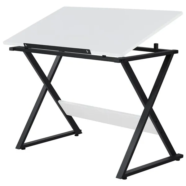 Yaheetech Adjustable Drawing Tables Drafting Desk with P2 Tiltable Tabletop for Reading, Writing,Studying Art Craft Work Station