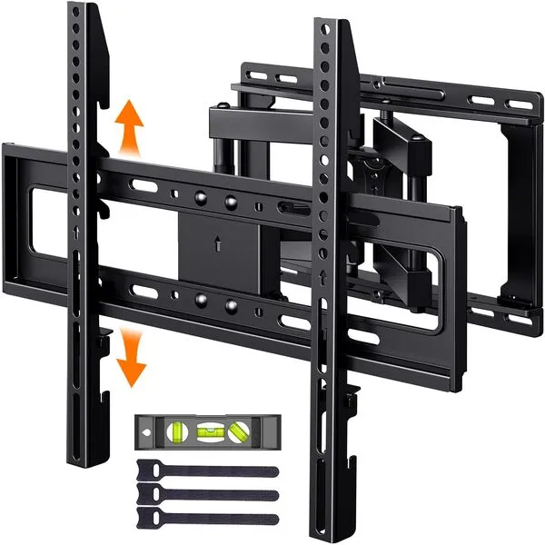 Perlegear Full Motion TV Wall Mount for 26-65 inch TVs, TV Bracket Supports Swivel Articulating Level Extension Tilt Arms, Max VESA 400x400mm up to 99lbs, 16