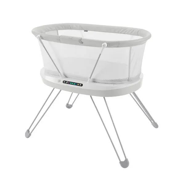 Fisher-Price Baby Bedside Sleeper Luminate Bassinet with Sound Detection plus Customizable Lights Music and Sounds for Newborns 0+ Months