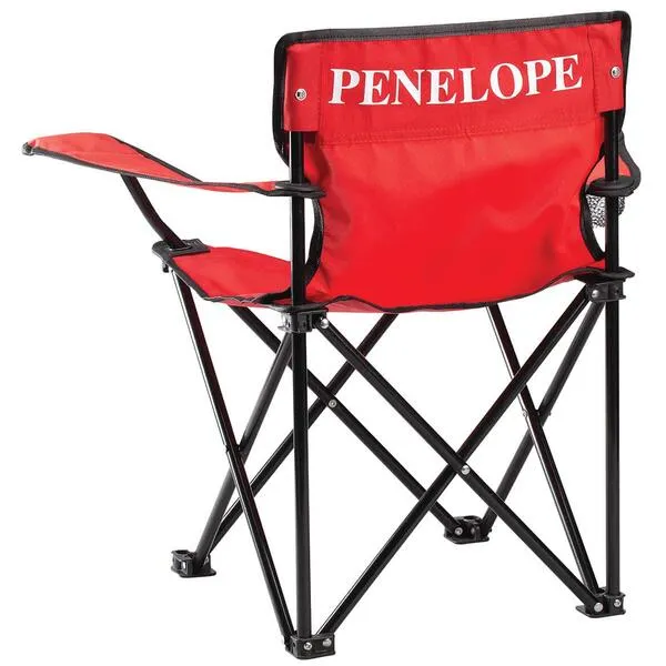 Fox Valley Traders Personalized Kid\'s Camping Chair, Red