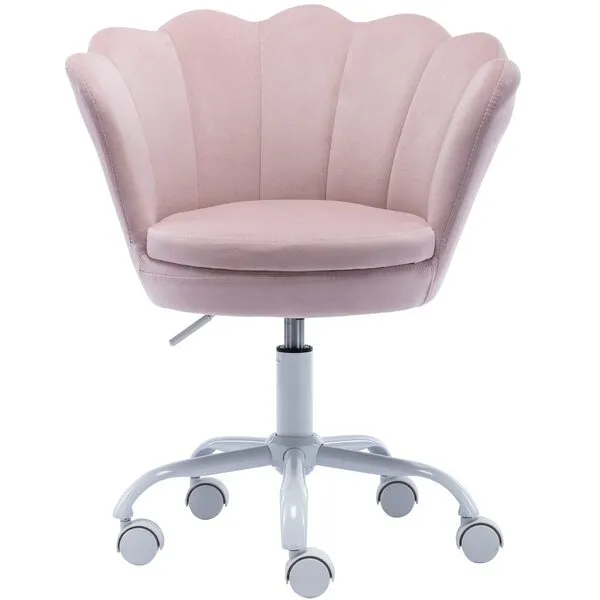 Guyou Cute Kids\' Desk Chair Adjustable Study Armchair Swivel Rolling Chair for Teen Girls Boys/Bedroom/Children Gift(Sakura Pink)