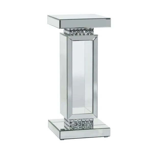 Deco 79 Wood Mirrored Pedestal Table, 12