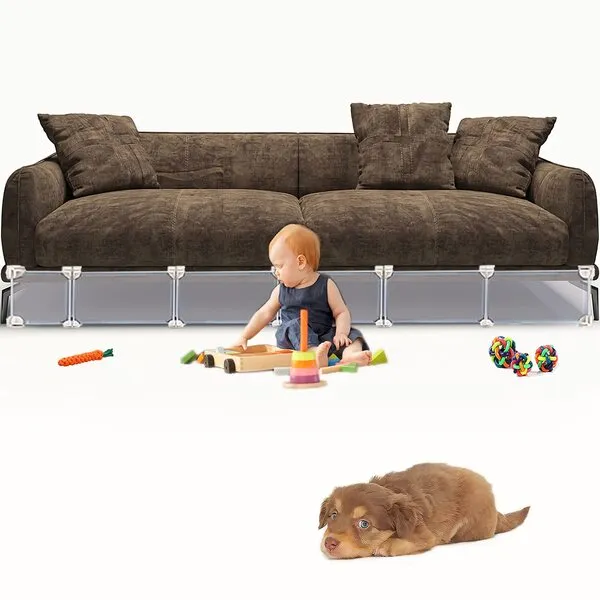 BRULVVR Under Bed Blocker-Gap Bumper for Under Furniture,Stop Toy Going Under Couch Bed Cabinet Sofa,78