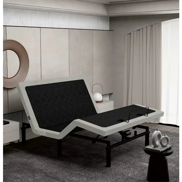 Irvine Home Collection California King Adjustable Bed Base - Dual Massage - USB Ports - Zero Gravity - Underbed Light - Wireless Remote - Adjustable Legs - Zero Gravity - Anti Snore - Memory Position