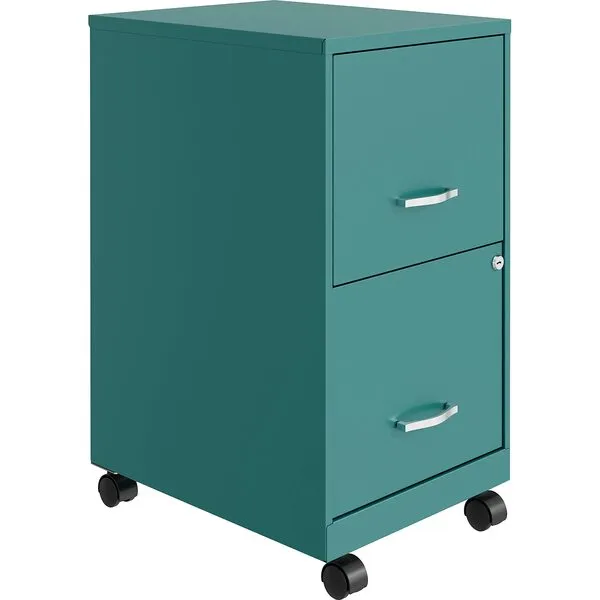 LYS SOHO File/File Mobile Cabinet, Teal