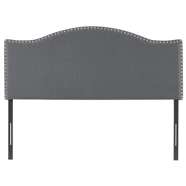 Catalina Headboards for Queen Size Bed, Upholstered Nail Head Bed Headboard, 12 Adjustable Positions Queen Headboard Only, Wall Mounted Headboard, Bed Backboard Linen Fabric Head Board - Light Gray