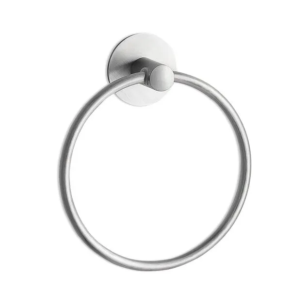 Besteffie Adhesive Towel Ring Wall Mount Hand Towel Ring Self Adhesive Towel Hanger Premium SUS304 Stainless Steel Rustproof Brushed Nickel, Kitchen, Bathroom Hand Towel Holder