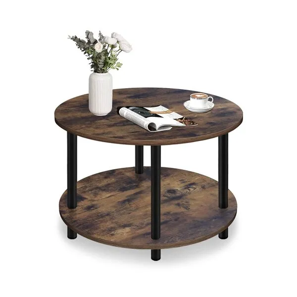 Vanrohe Small Round Coffee Table for Small Space, 23.5