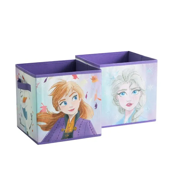 Polycanvas Disney Frozen 2 Collapsible Storage Cubes, Set of 2, 10
