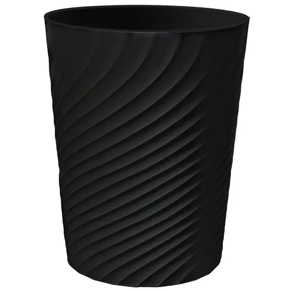 DAJITRE 1.8 Gallon Small Trash Can Wastebasket Recycling Bin Slim Profile for Compact Spaces Bathroom, Office, Bedroom, Kitchen (1.8 Gallon, Black)