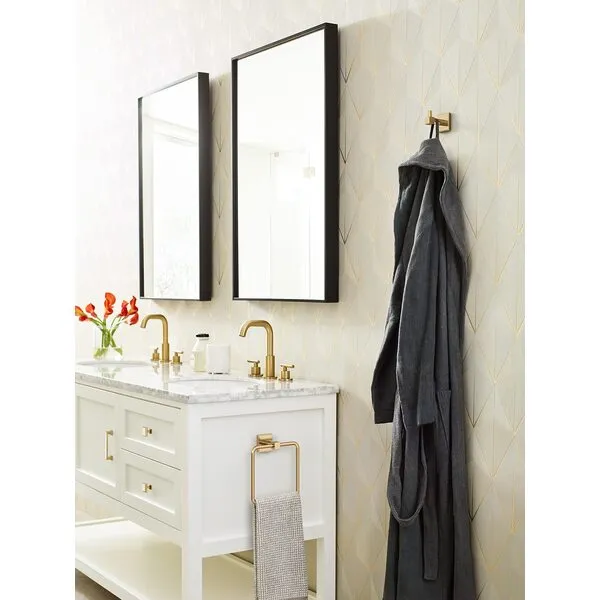 Amerock BH36072CZ | Champagne Bronze Towel Ring | 7-1/16 in (179 mm) Length Towel Holder | Appoint | Hand Towel Holder for Bathroom Wall | Small Kitchen Towel Holder | Bath Accessories