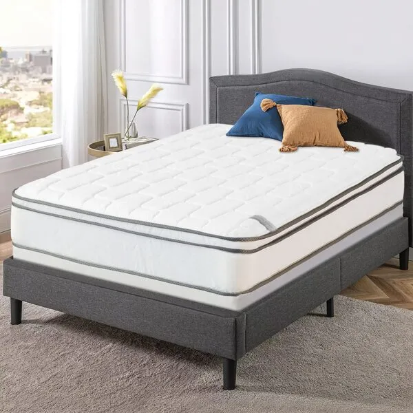 Mattress Comfort, 10-Inch Meduim Plush Eurotop Pillowtop Innerspring Mattress & 4