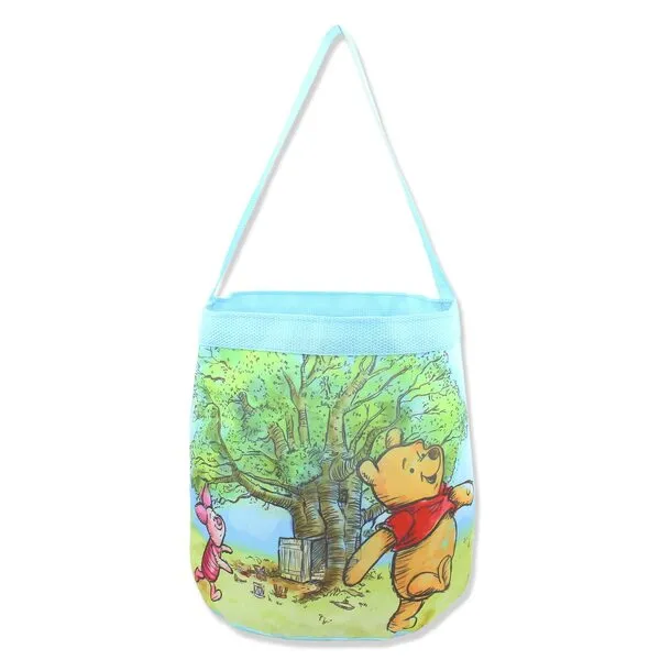 Winnie the Pooh Kids Collapsible Nylon Gift Basket Bucket Tote Bag