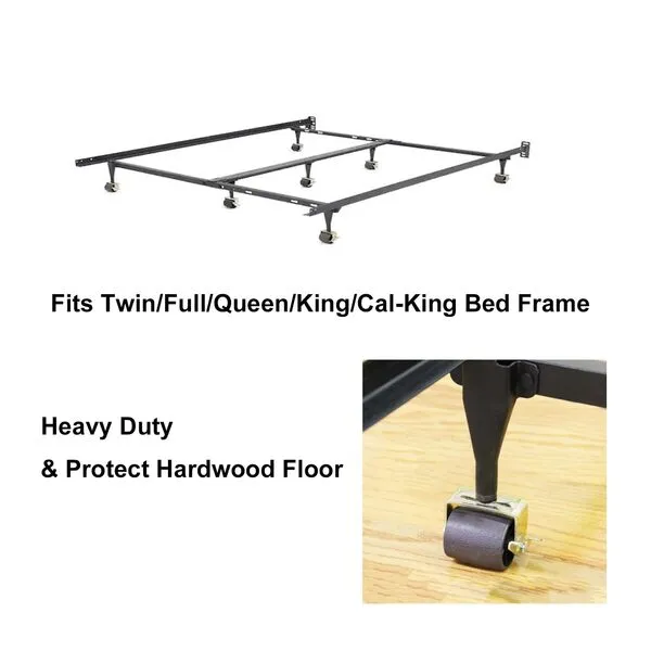 Metal Stem Heavy Duty Bed Frame Wheels Casters Rollers with Socket Sleeve Insters, Set of 4 Locking