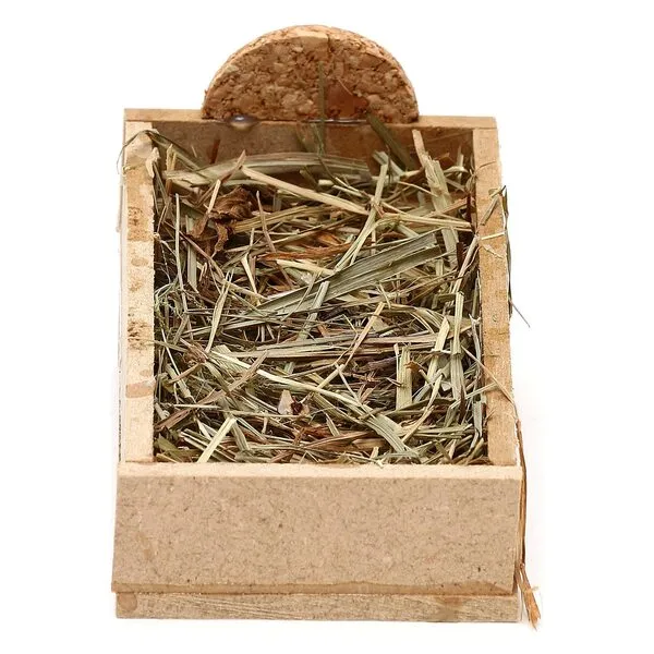 Cradle Made of Wood and Straw for Nativity Scene 10 cm