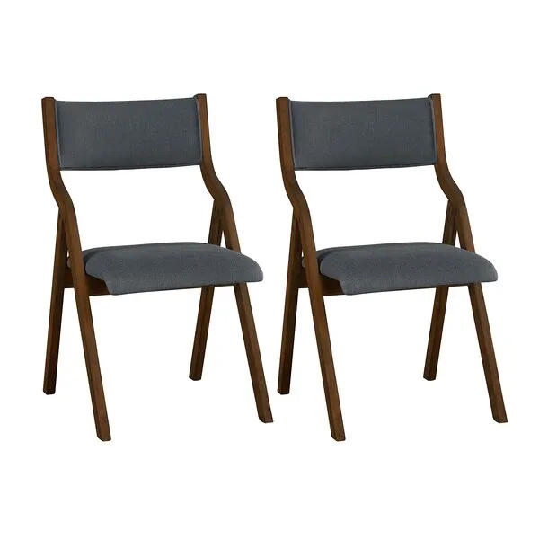 Ball & Cast Modern Folding Chairs Foldable Dining Chairs Set of 2, 18