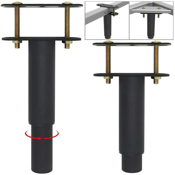 4 PCS Adjustable Height Center Support Leg for Bed Frame, Bed Center Slat Heavy Support Leg, Extra Durable Steel Furniture Foot | Suitable for Bed Frame Sofa Furniture Cabine Foot Legs ((5.1